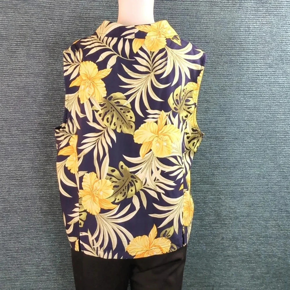 Kitty Rescue! Jamaica Bay Ladies Sleeveless Hawaiian Shirt 100% Rayon - Picture 4 of 12